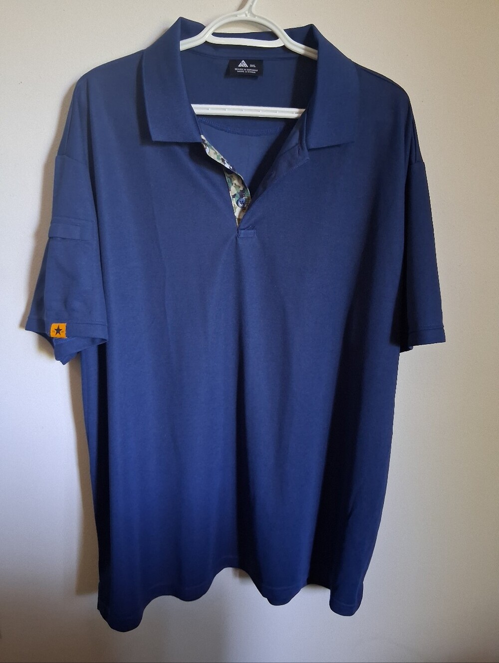Zity Mens Navy Blue Polo Shirt Short Sleeve Pocket Stretch Performance Sz 3xl